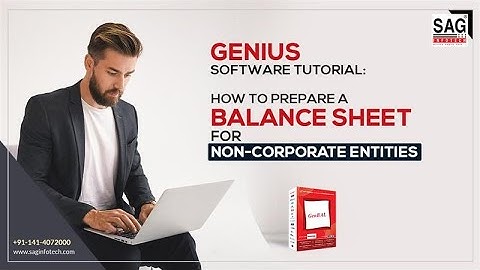 Genius Software Tutorial: Een balans opstellen voor niet-zakelijke entiteiten