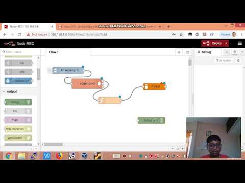 Node-RED and MySQL working together.