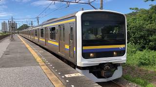 209系2100番台マリC601編成安房勝山発車