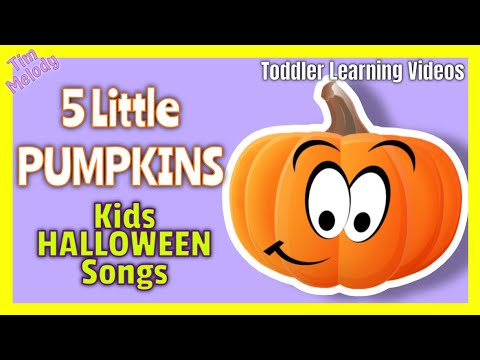 Toddler Learning Videos | Five Little Pumpkins | Kids Halloween Songs ...