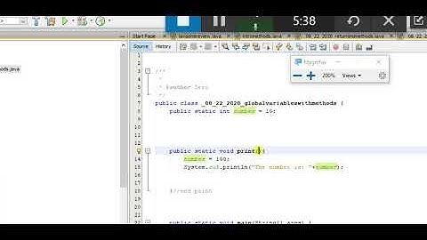 Global Variables -  Java Two