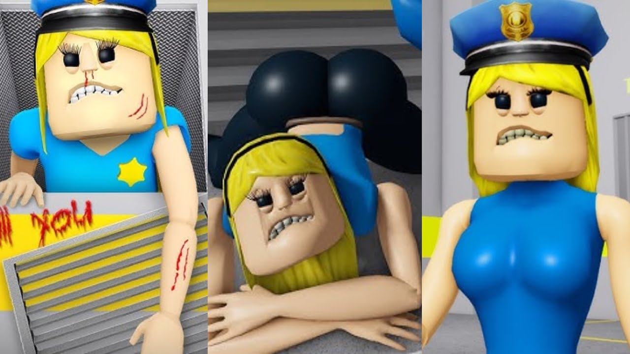 MAD POLICE GIRL PRISON RUN! (Obby) Scary Obby HARD Mode Roblox Gameplay ...