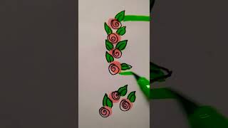 PAPER NOTES DOODLE || Draw Frame doodle for your planner || Bullet journal #satisfyingart #shorts