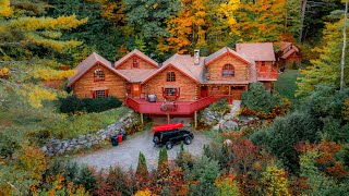 Epic Autumn Log Cabin Experience 🍁 Fall Foliage in the Berkshire Mountains