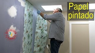 Cardenal Negrita Brisa Poner papel pintado encolando solo la pared (Bricocrack) - YouTube