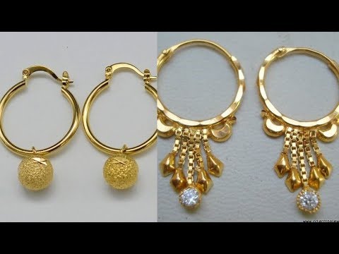 Mahi Gold Plated Single Line Crystals Hoop Bali Piercing Mens Earrings