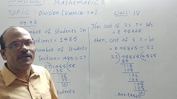Class 4 Mathematics ( ICSE),Division, Exercise 7.4