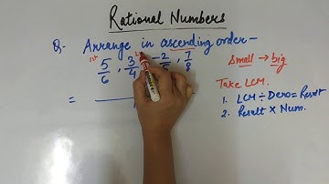 Arrange rational numbers in ascending or descending order