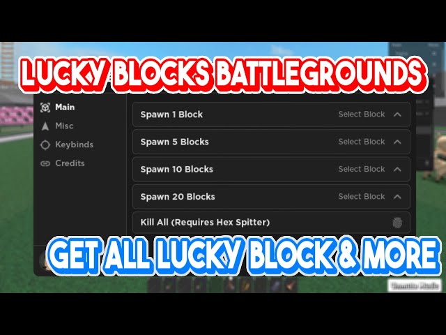 LUCKY BLOCKS Battlegrounds: Get All Weapons, FOV, Spawn Blocks Scripts