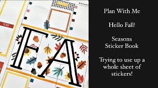 PLAN WITH ME | HELLO FALL | Seasons/Seasonal Fall Sticker Books | Happy Planner | 26th September