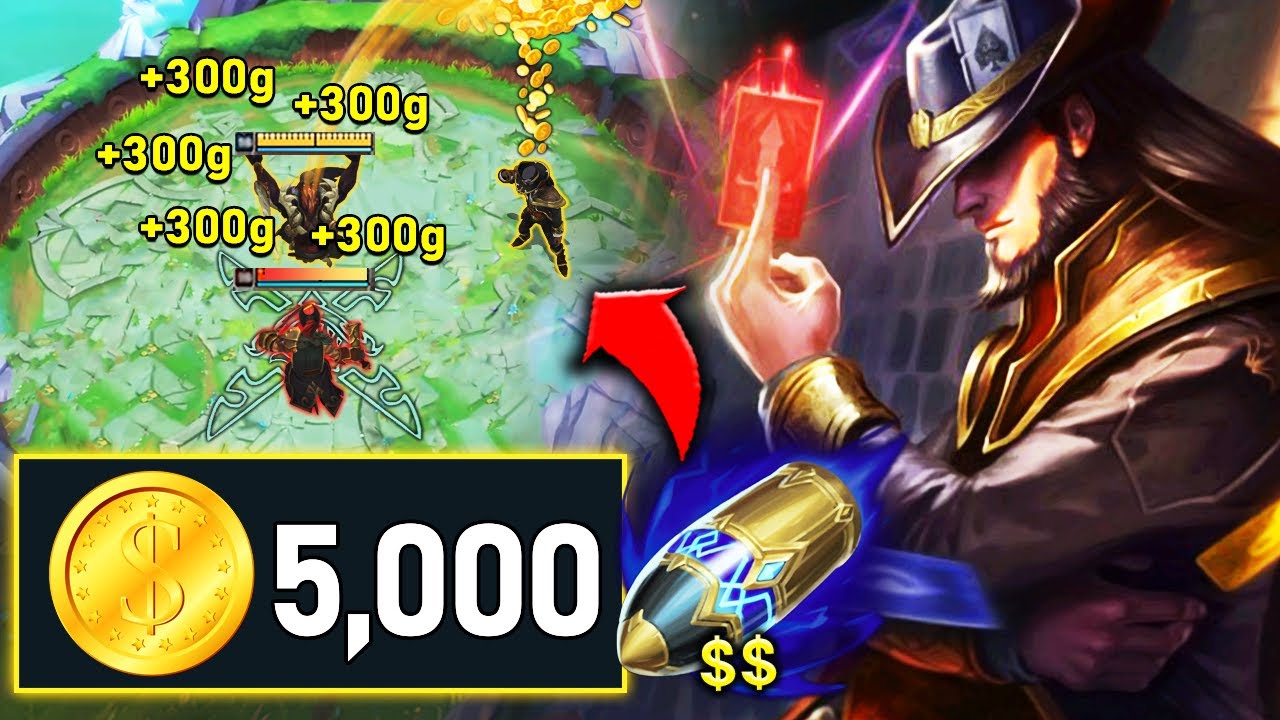 Twisted Fate but I get 5000 extra gold and Auto Win the game (FULL