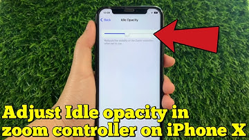 How to adjust idle opacity in zoom controller on iPhone X