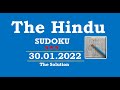 The Hindu  Sudoku Jan 30, 2022 - 3 Star - The Solution