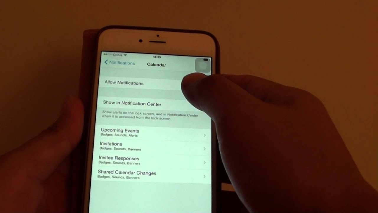 iPhone 6 Plus How to Enable / Disable Calendar Notification YouTube