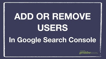 Add or Remove Users from Google Search Console