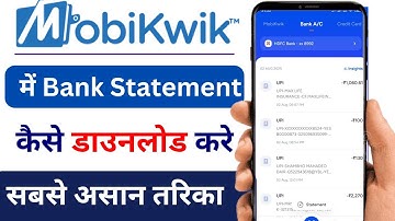 How to Download Bank Statement in Mobikqik | Mobikqik me Bank Statement Download Kaise Kare