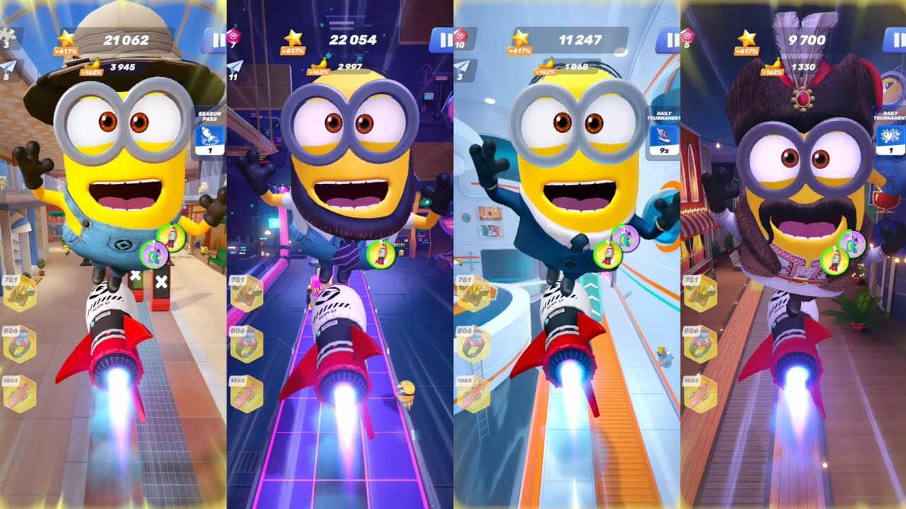 Safari vs GrandPa vs AVL Suit vs Brave Minion | New Minion rush |