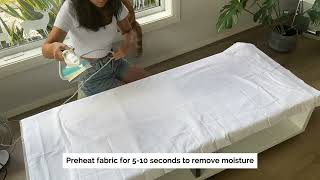 How to Apply Iron-On Decals on Linen | DIY Wedding Welcome Sign Tutorial | Liemanco Shop