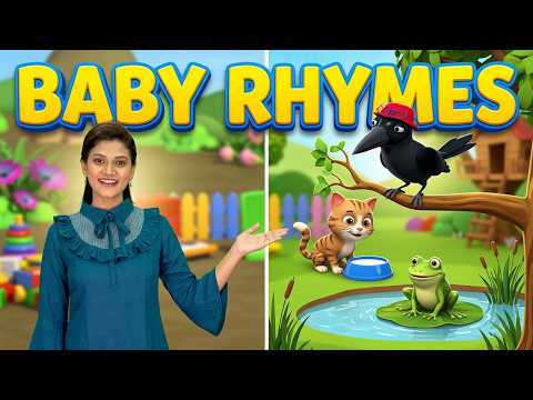 Baby Rhymes 2 I Crow Birds Cat Rhymes for Toddler I Shinchan Easy Drawing I Rhymes for Kids