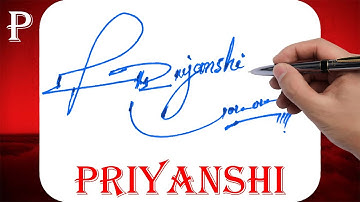 Priyanshi Name Signature Style | P Signature Style | Signature Style of My Name Priyanshi