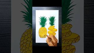 Celebrity Pineapple 🍍 drawing|Sliced Pineapple 🍍 colouring with step-by-step #pineappledrawing #drawing Profile