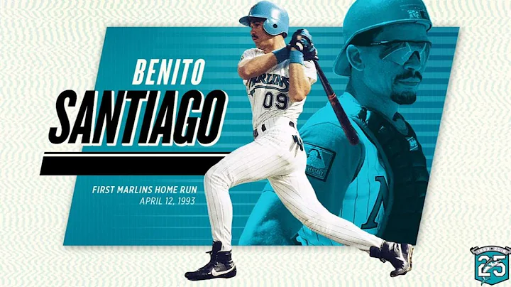 Benito Santiago hits Marlins' first home run