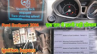 Ford Ecosport steering lock 🔐 engaged turn steering wheel smart key not working dtc  U0167 # U0257 👍 Steering Lock Malfunction Bypass