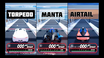 Torpedo VS Manta VS Airtail 2024 Other Fastest Acceleration Speed Test in Roblox Jailbreak