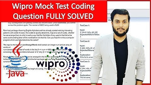 #5. Wipro Mock Test Coding  Question Fully Solved with Detailed Explanation in Java