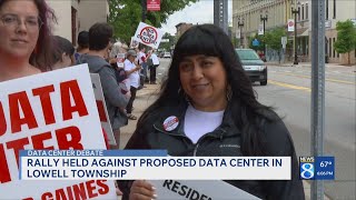 Rally held against proposed data center in Lowell Township
