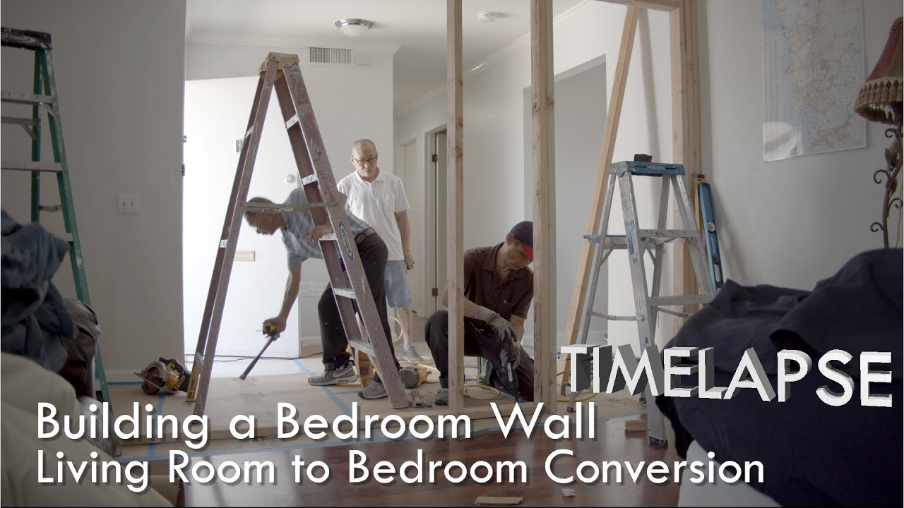 LIVING ROOM TO BEDROOM CONVERSION TIMELAPSE YouTube