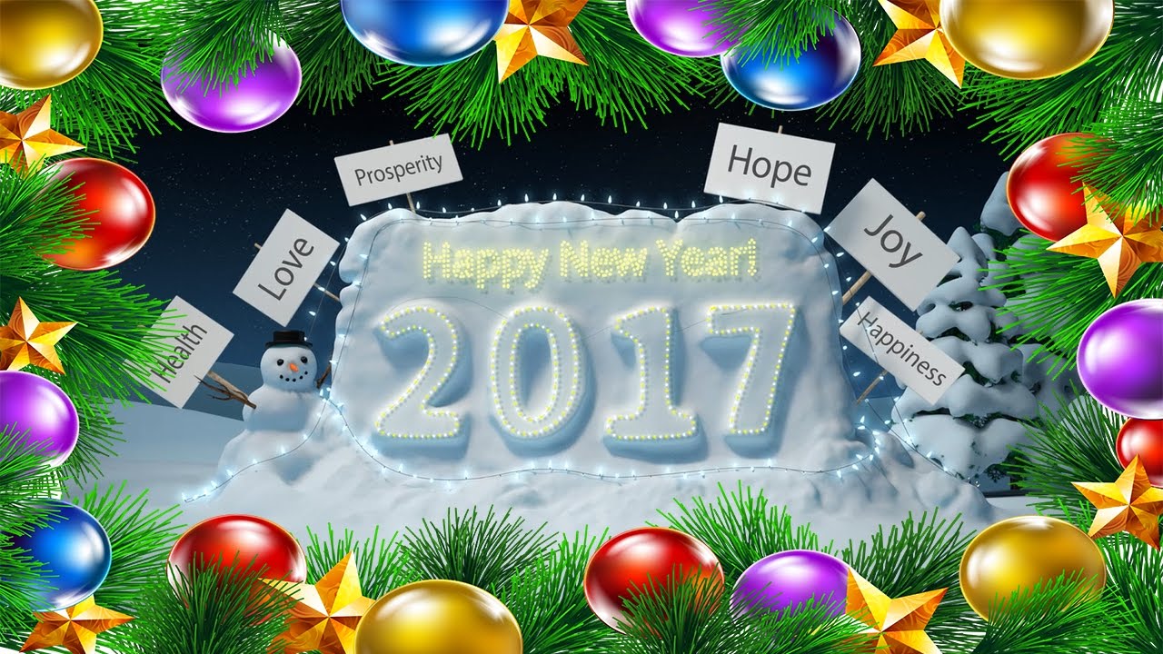 Happy New Year 2017 video Animation Greetings - Whatsapp message - Corporate Greeting