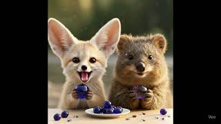 Fennec Fox && Quokka Asmr Tiny Otter Eating A Gl Candy Cute Crunch Sounds