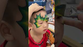 🦖 Dinosaur Face Painting Look 💚🔥