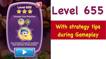 Inside Out Thought Bubbles - Level 655 - Tips and Strategy Gameplay Walkthrough Youtube No Boosters