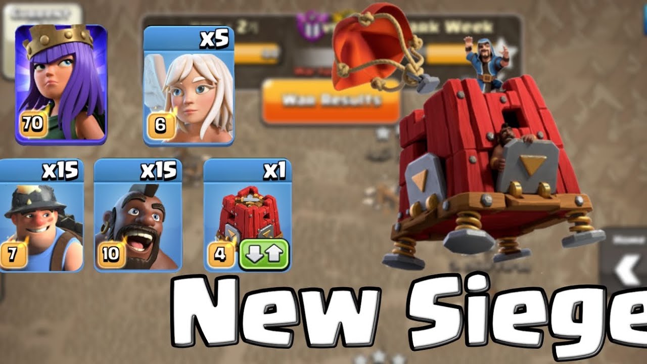 BEST TH13 STRATEGY with new Siege Machine! Queen Walk Miner+Hog+Siege Barracks