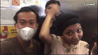 SWEET BANGET!! MELI BERANGKAT PAMIT SAMA NIA SAMPE NIA NEMENIN KITA MAIN UNO WAKTU MELI SHOOTING!!