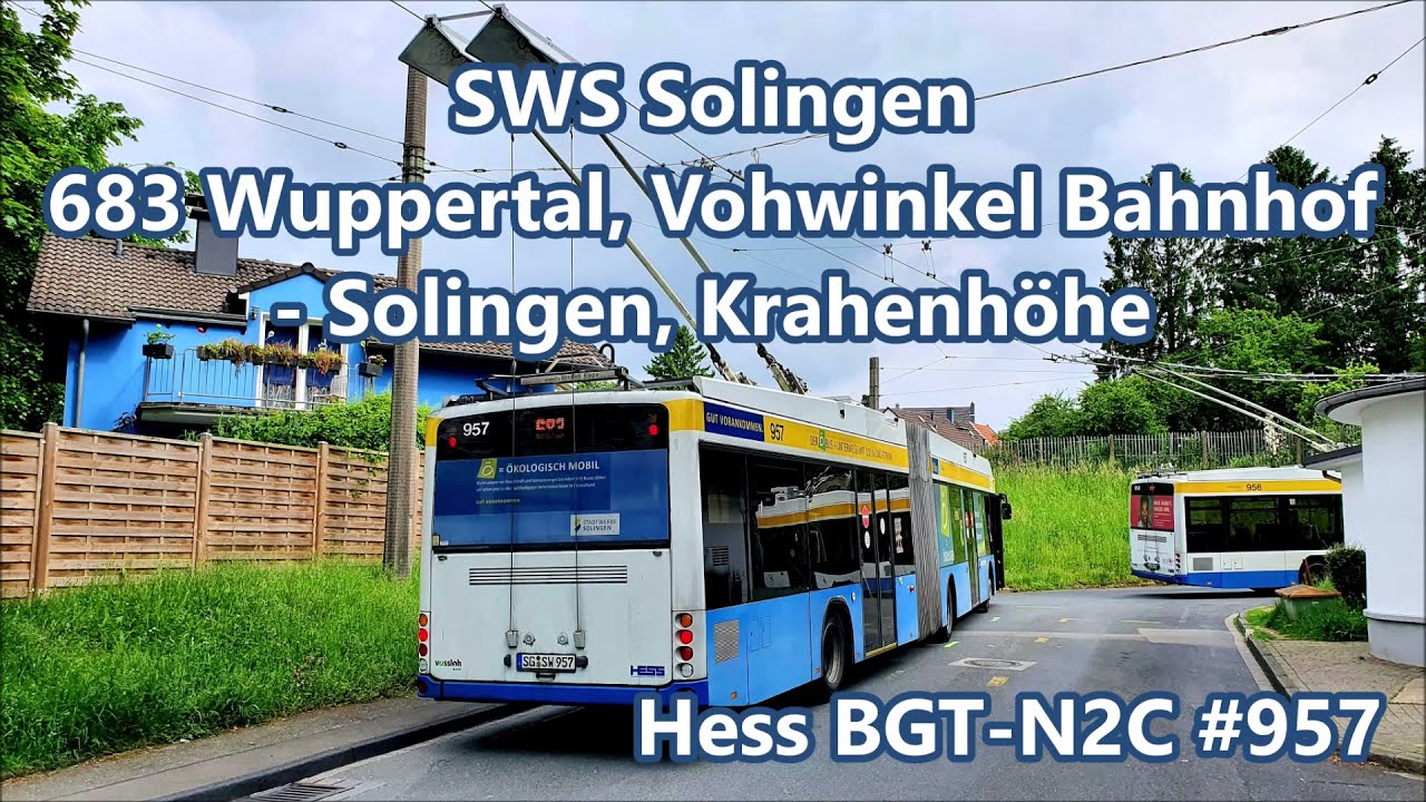 SWS Solingen - Linie 683, Hess SwissTrolley 3 BGT-N2C #957