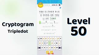 Cryptogram Tripledo Level 50 Solutions 🧩 | Logic Puzzle Game | Mini Boss
