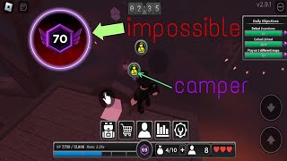 Trying to Reach Level 70🟪 With Campers || Survive The Killer 🔪