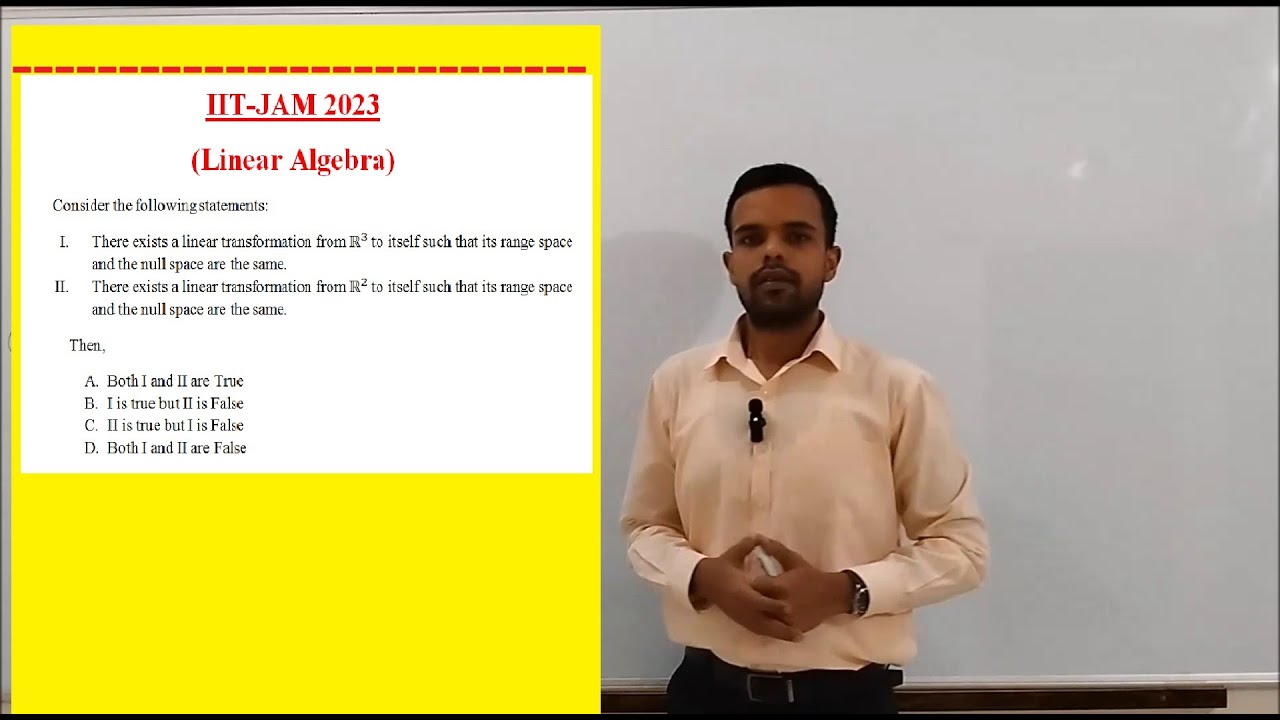 Question on Linear transformations, IIT JAM 2023 Mathematics, Linear algebra.