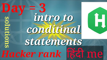 intro to conditional statements solution inython || Day 3 || 30 days of code in python & in hindi