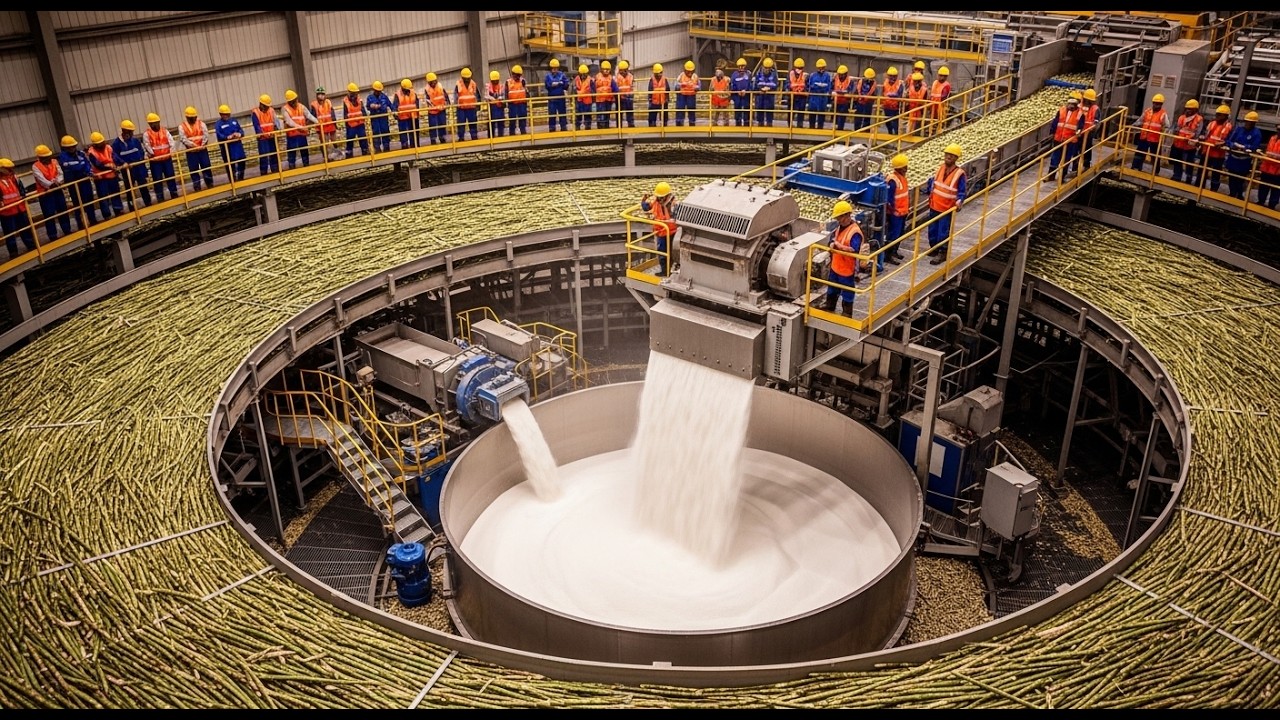 From Sugarcane to Sugar in Minutes | Full Industrial Process