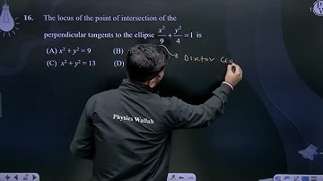The locus of the point of intersection of the perpendicular tangents to the ellipse x29+y24=1&nb....