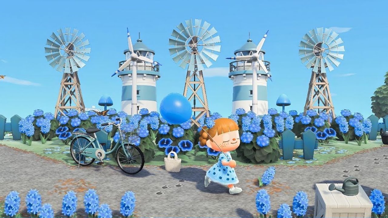 【あつ森】島紹介 島全体が鮮やかな青で統一された島をお散歩【あつまれどうぶつの森】