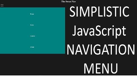 Vanilla JavaScript Burger Menu Nav In 10 min