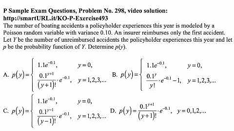 Exam P exercise for August 21, 2020