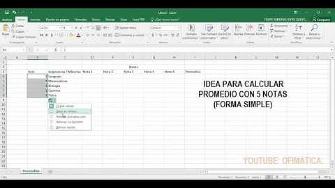Como Clacular el Promedio en Excel 2016