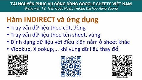 Hàm INDIRECT và ứng dụng thực tiễn trong Google sheets