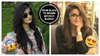 HOW I DYED MY HAIR FROM BLACK TO BROWN WITHOUT BLEACH | DIY
